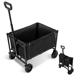 SWANEW Bollerwagen, Ware Gerätewagen, Handwagen, Transportwagen, mit klappbarer Seitenwand, 60 L