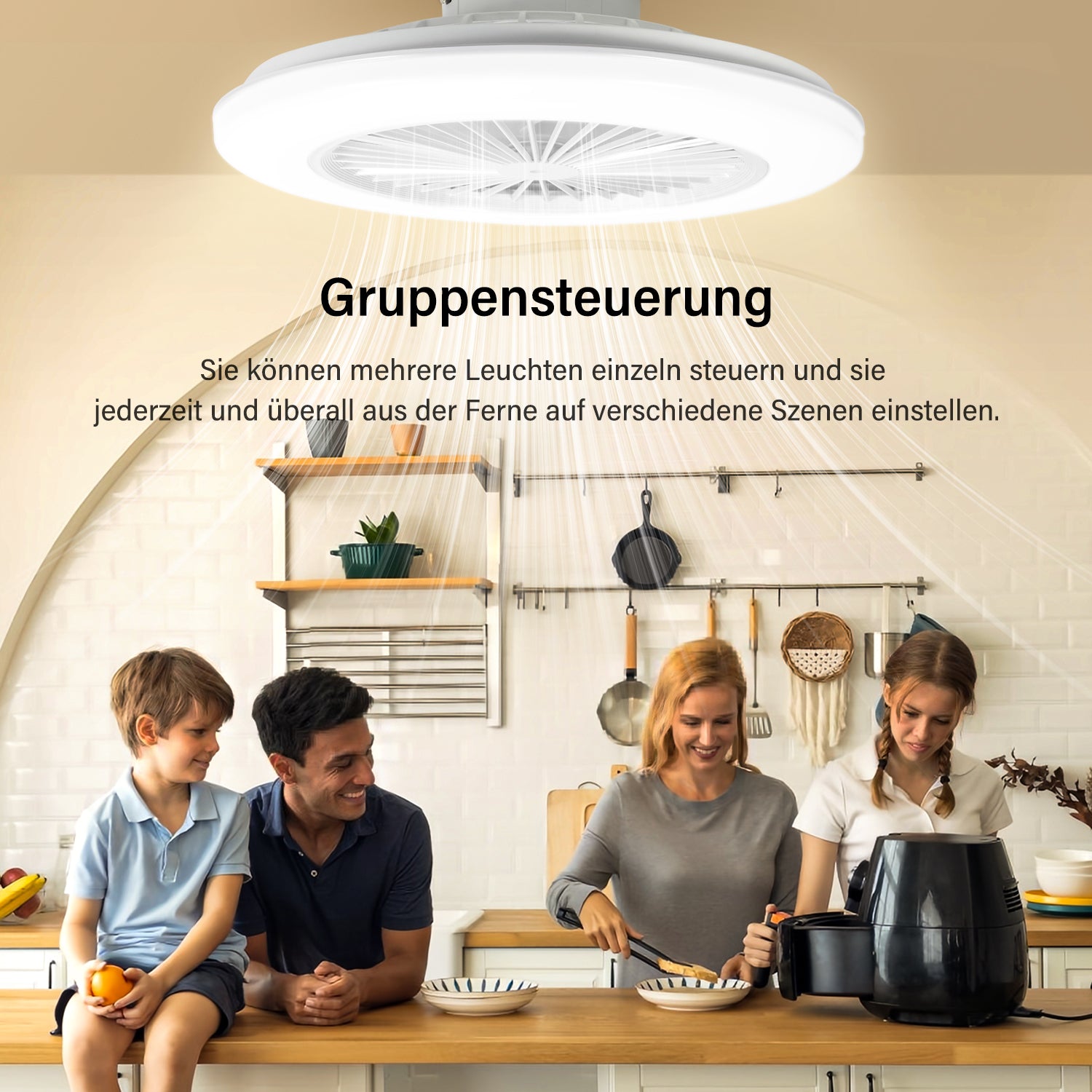 Deckenventilator mit RGB LED Beleuchtung
