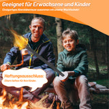 SWANEW Wachsfackeln mit Handschutz, 90-100 min Brenndauer Wachs-Fackeln mit Langem Griff, Outdoor Fackeln für Wanderung & Party & Garten