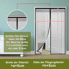 SWANEW Insektenschutz, Fliegengitter Tür, Magnetvorhang, ohne Bohren