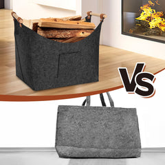 SWANEW Filzkorb, Brennholzkorb, Brennholztasche, Kaminholzkorb