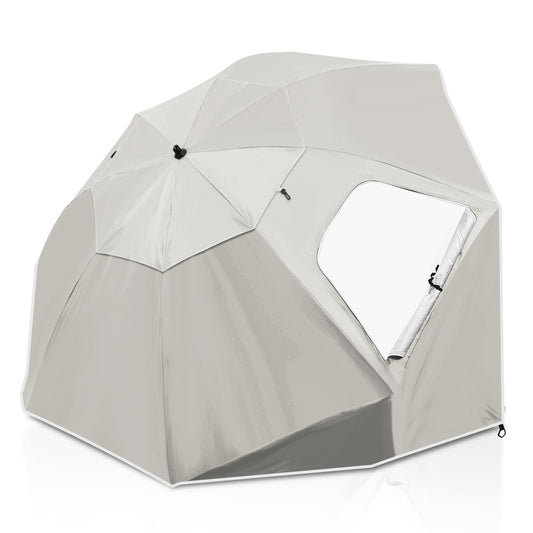 SWANEW Sonnenschirm, Strandmuschel, Strandschirm, 210cm, windfest, faltbar