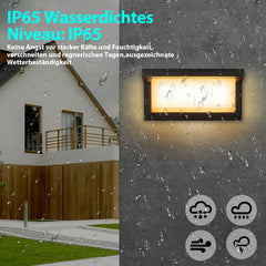 SWANEW LED Wandleuchte 18W LED Wandlampe Sensor Wandleuchte IP65 Außenleuchte mit Bewegungsmelder