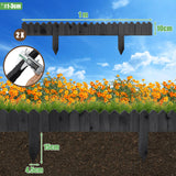 SWANEW Rasenkante Holz, Beetumrandung, Steckzaun, Gartenpalisade