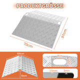 SWANEW Türschwellenrampe, Rollstuhlrampe, 60/80/100cm Alu Auffahrrampe, Schwellenbrücke