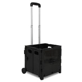 SWANEW Einkaufstrolley Klappbar, Transport Trolley, mit neigbarer Teleskopgriff & Deckel 45L/50L