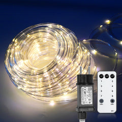 SWANEW 10 Meter LED Lichterschlauch Außen, Wasserfest LED Schlauch, mit Fernbedienung & Timer, Dimmbar & Memory-Funktion, IP65 [Energieklasse F]