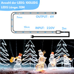 SWANEW 10 Meter LED Lichterschlauch Außen, Wasserfest LED Schlauch, mit Fernbedienung & Timer, Dimmbar & Memory-Funktion, IP65 [Energieklasse F]