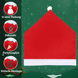 SWANEW 6/12er Set Weihnachten Stuhlhussen, Stuhlbezüge,  stuhlüberzug Stretch