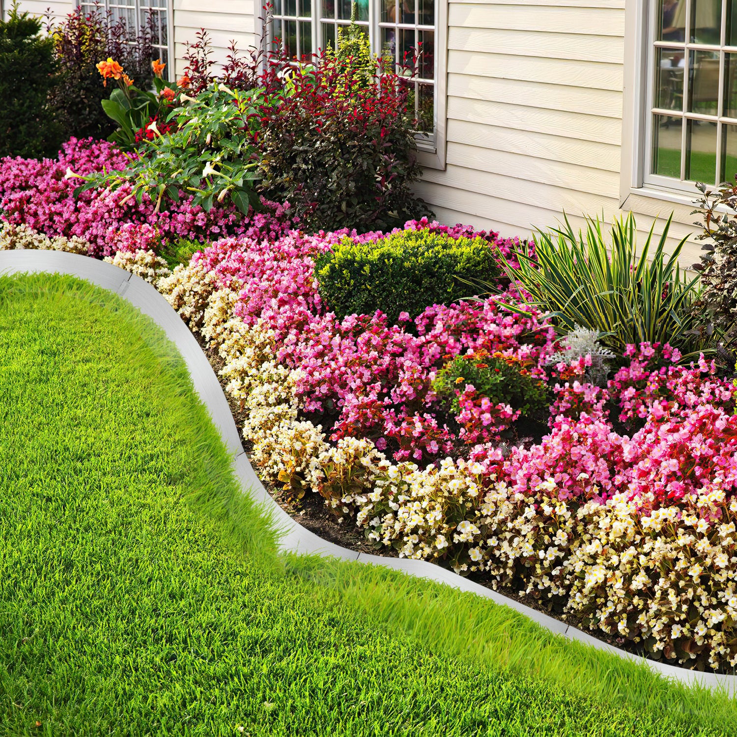 Rasenkante verzinkt Metall Höhe 15cm/18cm