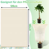 SWANEW Winterschutz für Pflanzen 100g/㎡, mit Reißverschluss & Kordelzug, Frostschutz für Kübelpflanzen Überwinterung und Obstbaum