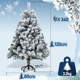 SWANEW Künstlicher Weihnachtsbaum mit Schnee, Automatischer künstlich Tannenbaum, Klapp-Schirmsystem