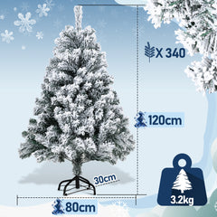 SWANEW Künstlicher Weihnachtsbaum mit Schnee, Automatischer künstlich Tannenbaum, Klapp-Schirmsystem