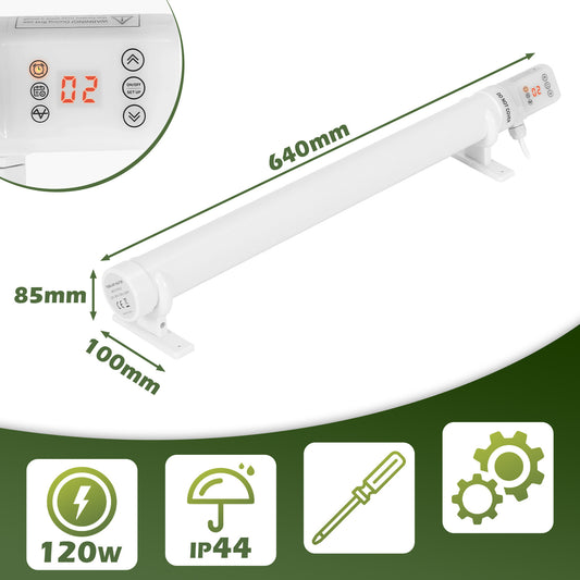 SWANEW Gewächshausheizung mit thermostat, Gewächshaus Heizung, Elektrische Heizung für Gewächshäuser, Frostwächter