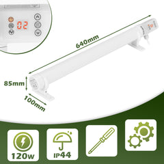 SWANEW Gewächshausheizung mit thermostat, Gewächshaus Heizung, Elektrische Heizung für Gewächshäuser, Frostwächter