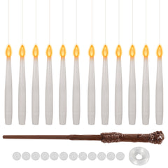 SWANEW 12Stk LED Schwebende Kerzen mit Fernbedienung und Timer, LED Zauberstab Kerzen, Halloween Weihnachten Deko