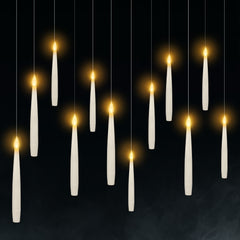 SWANEW 12Stk LED Schwebende Kerzen mit Fernbedienung und Timer, LED Zauberstab Kerzen, Halloween Weihnachten Deko