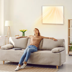 SWANEW Infrarotheizung 300W-1200W mit Thermostat, Infrarot Wandheizung mit Überhitzungsschutz, Wandheizung Elektrisch, Mobile & Energiesparend