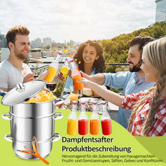 Dampfentsafter Saftpresse Edelstahl