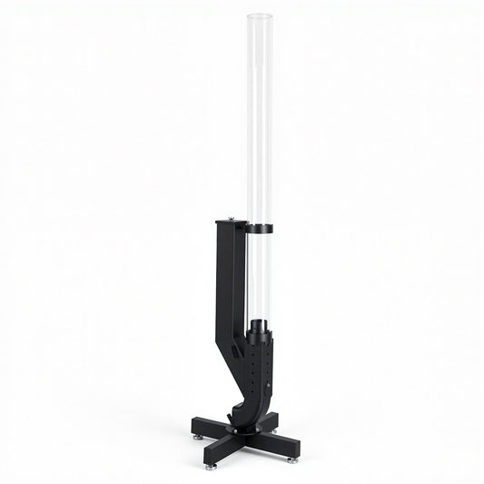 SWANEW 138 cm Pelletfackel Feuerrohr, 3 mm Glasrohr, Kohlenstoffstahl