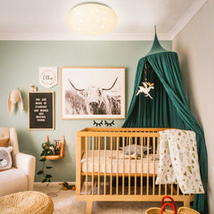 SWANEW 24W Led Deckenleuchte Dimmbar, Sternenhimmel Deckenlampe, mit Fernbedienung, 2160LM, 2700-6500K, IP44