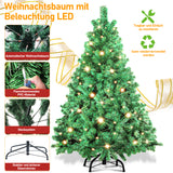 SWANEW Künstlicher Weihnachtsbaum mit Beleuchtung, PVC Automatischer Christbaum, künstlich Tannenbaum