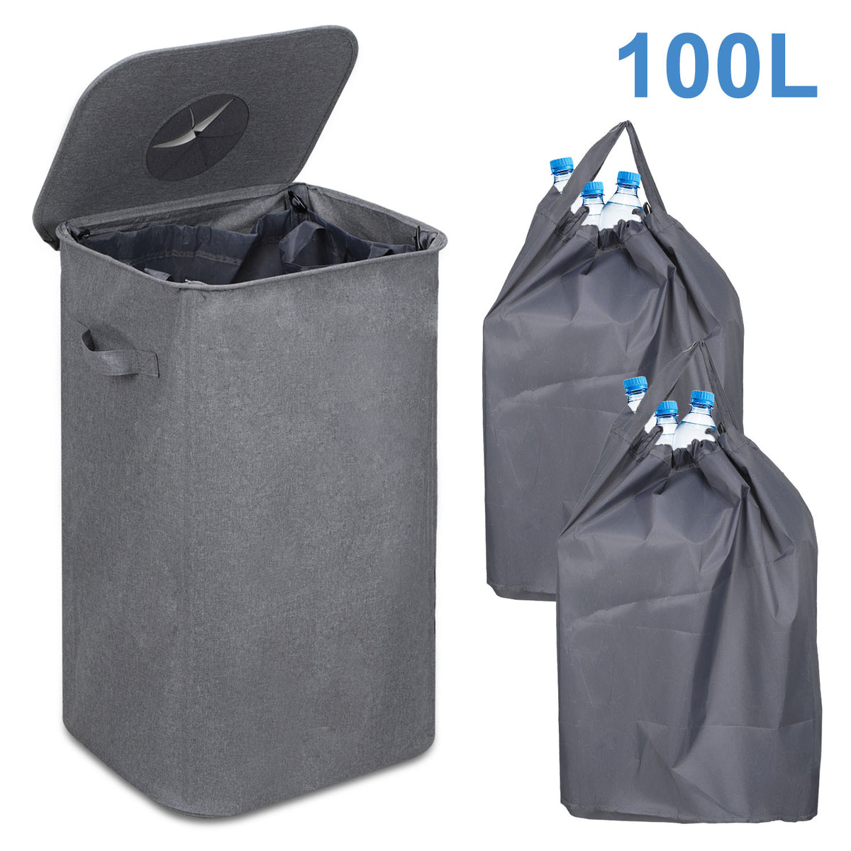 SWANEW 100L pfandflaschen, aufbewahrung, Flaschensammler, Faltbarer Fächer Sammelbehälter