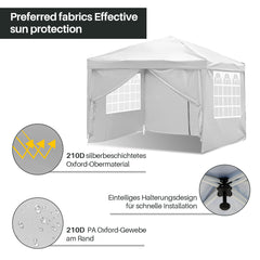 Faltpavillon 3×3 m wasserdicht