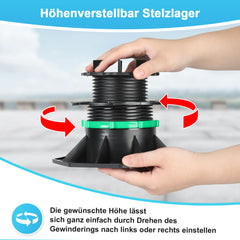 SWANEW Stelzlager Höhenverstellbar, Terrassenlager, Fliesen Plattenlager, 19-140mm