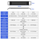 SWANEW LED Aquarium Beleuchtung, 24/7 Modus, wasserdicht, 55-150cm, Aufsetzleuchte Vollspektrum Licht