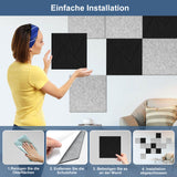 SWANEW Akustikpaneele selbstklebend, Akustikplatten, Akustikschaumstoff, 30x30x0.9cm