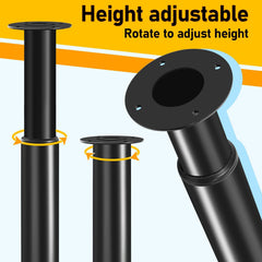 SWANEW 4er Set Tischbeine Metall,Schwarz Tischfuß Höhenverstellbar 710-1100mm, Tischfuss für möbel mit Schrauben, | Belastbar bis 200KG, für Sofa Möbelfüße Schreibtisch tischfüße