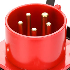 SWANEW Baustromverteiler, CEE 400V/16A+3 x 230V Kraftstrom Starkstrom Verteiler, Schutzkontaktsteckdosen Industrie Stromverteiler, 5 Polig IP44, Mit Sicherheitsklappdeckeln