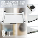 SWANEW Zwischenbaurahmen zum Verbinden von Waschmaschine und Trockner, Zwischenbausatz mit Auszug als Ablage, passend für 60x60 cm Geräte