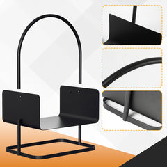 SWANEW Holzkorb für Kaminholz Metall, Tragbarer Kaminholzkorb, Brennholzregal