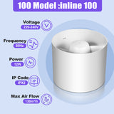 SWANEW Badlüfter Fan Rohrventilator 100mm mit Rückstauklappe Badezimmerlüfter Bad Rauchabzug Ventilator 130m³/h Rohrlüfter