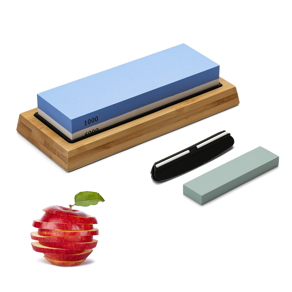 SWANEW Schleifstein Abziehstein Wetzstein Doppelseitig Messerschärfer 1000/6000