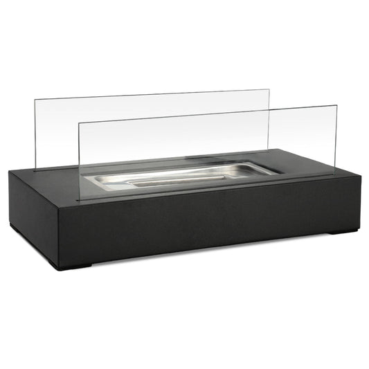 SWANEW Tischkamin Bioethanol, Dekokamin, Tischfeuer mit Löschstab Ethanol, 35 x 18 x 15 cm