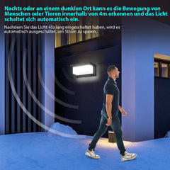 SWANEW LED Wandleuchte 18W LED Wandlampe Sensor Wandleuchte IP65 Außenleuchte mit Bewegungsmelder