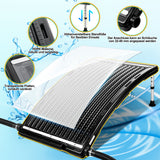 SWANEW Poolheizung Solar, Sonnenkollektor Pool 113 x 69 x 35cm, Solarheizung 10000 L/H, 32-40mm Anschluss Erweiterbar