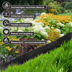 Rasenkante verzinkt Metall Höhe 15cm/18cm