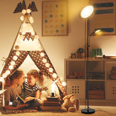 SWANEW LED Stehleuchte 27W Dimmbar Stehlampe, Deckenfluter mit 2 Lampen, Leseleuchte mit Fernbedienung, 175cm