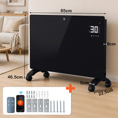 SWANEW Infrarotheizung 2000W / 2500W, Konvektor Heizung mit 24-h-Timer