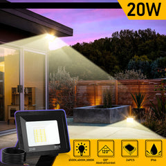 SWANEW LED Strahler Außen Dimmbar, LED Fluter 3000K/4000K/6500K, IP66 Wasserdicht Scheinwerfer (kein Stecker)