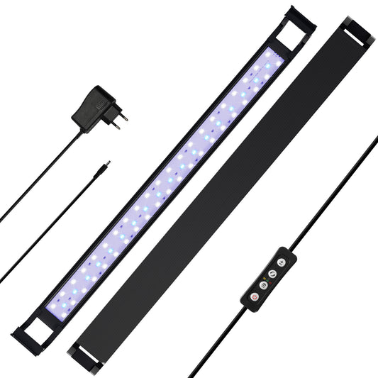 SWANEW LED Aquarium Beleuchtung, 16W/20W/25W, Aquariumbeleuchtung Weiß Blau, Aquarium Lampe mit Verstellbarer Halterung, für 90cm-120cm Süßwasser-Aquarien