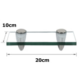 SWANEW Glasablage Glasregal, Glas Wandregal Klarglas mit 8mm ESG Sicherheitsglas und Halterung, Duschregal/Badablage