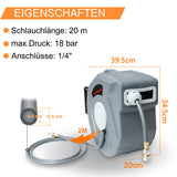 SWANEW Druckluftschlauch Aufroller, Druckluftschlauchtrommel Automatik, 1/4" Anschluss