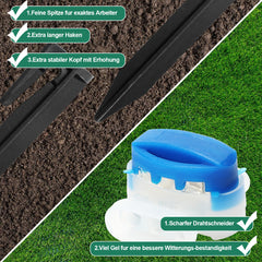 SWANEW Begrenzungskabel Set, Ø2,7m bissfest Mähroboter Erdnägel Kabelverbinder