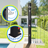 SWANEW Solardusche 20/35/40 Liter Solar Gartendusche Inkl. Schutzhaube und 180° Regenduschkopf, bis 60°C, 50 PSI Wasserdruck, ohne Stromanschluss, für den Garten Urlaub und Camping