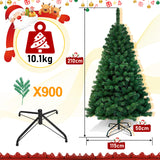 SWANEW Künstlicher Weihnachtsbaum, PVC Schwer Entflammbar, mit ständer, Weihnachtsdeko